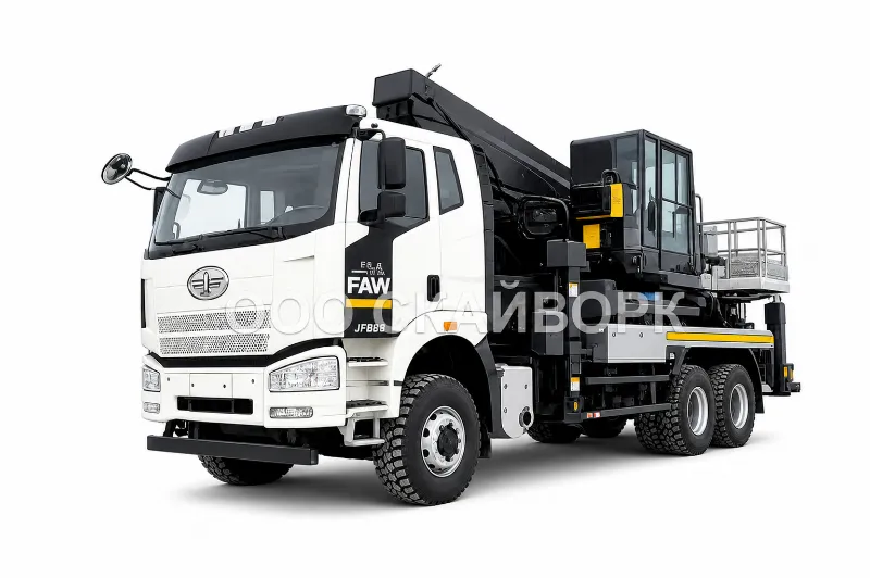 Автовышка 45 метров на базе вездехода FAW 6x6